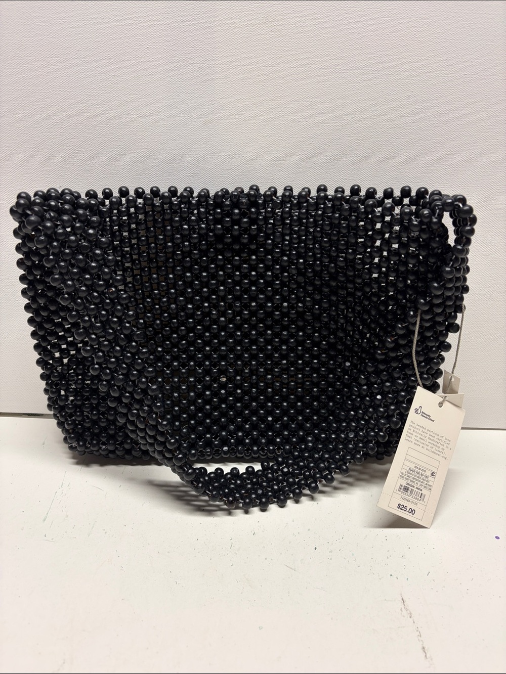 a new day Black Beaded Shoulder Bag